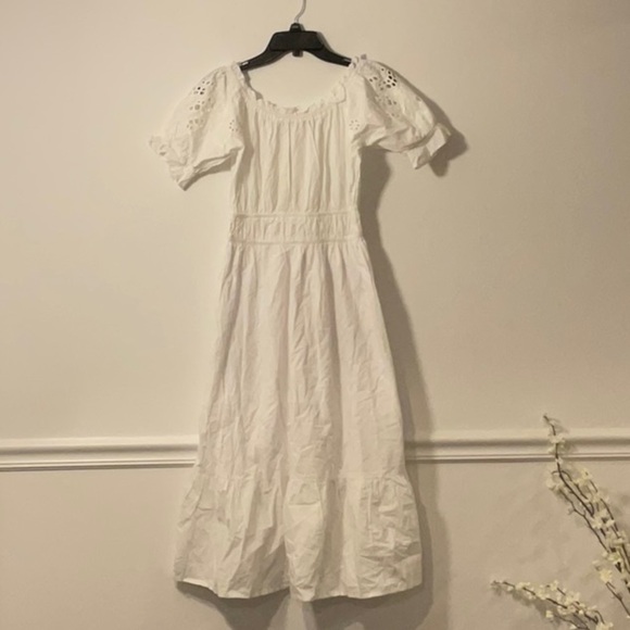American Flirt Dresses & Skirts - White Smocked Ruffled Maxi Sundress